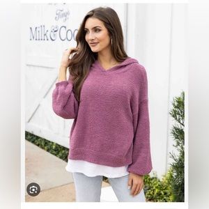 Grace & Lace cloud hoodie in beautiful lotus color, size M